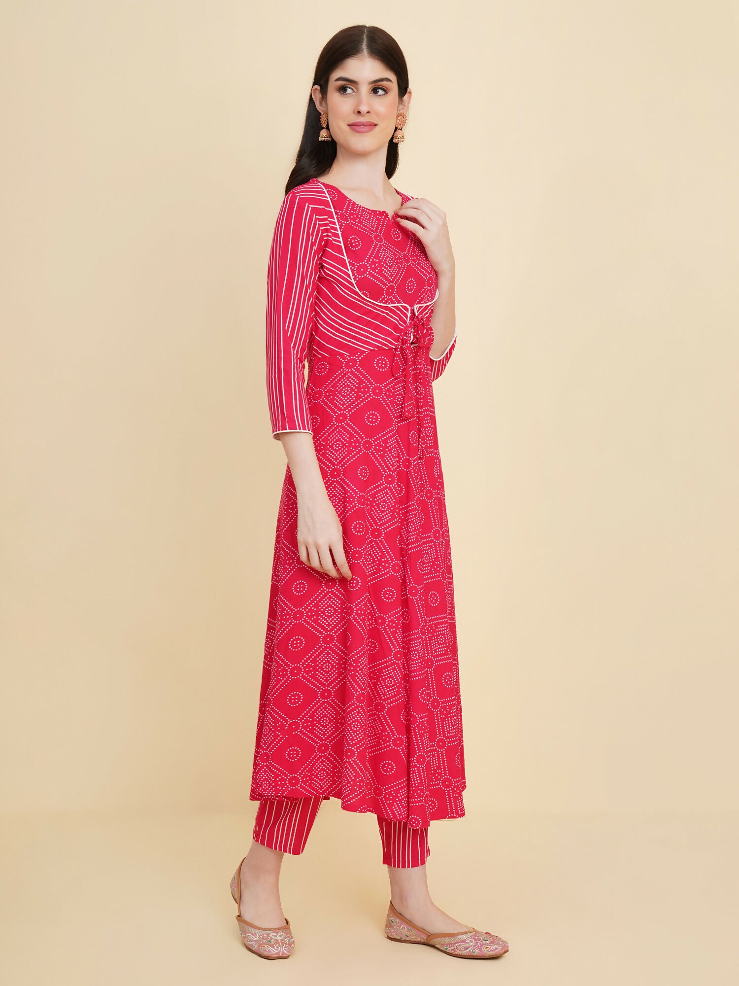 Designer Stylish Pink cotton Stitched Suit With Dupatta - Tanisha - Distacart