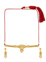 Thumbnail for Ruby Raang Golden Choker with Earrings