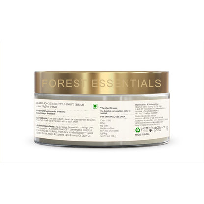 Forest Essentials Radiance Renewal Body Cream Lime Saffron & Oudh - Distacart