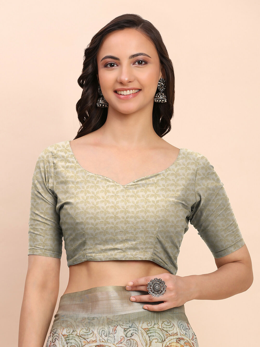 Astita Linen Cotton White Saree