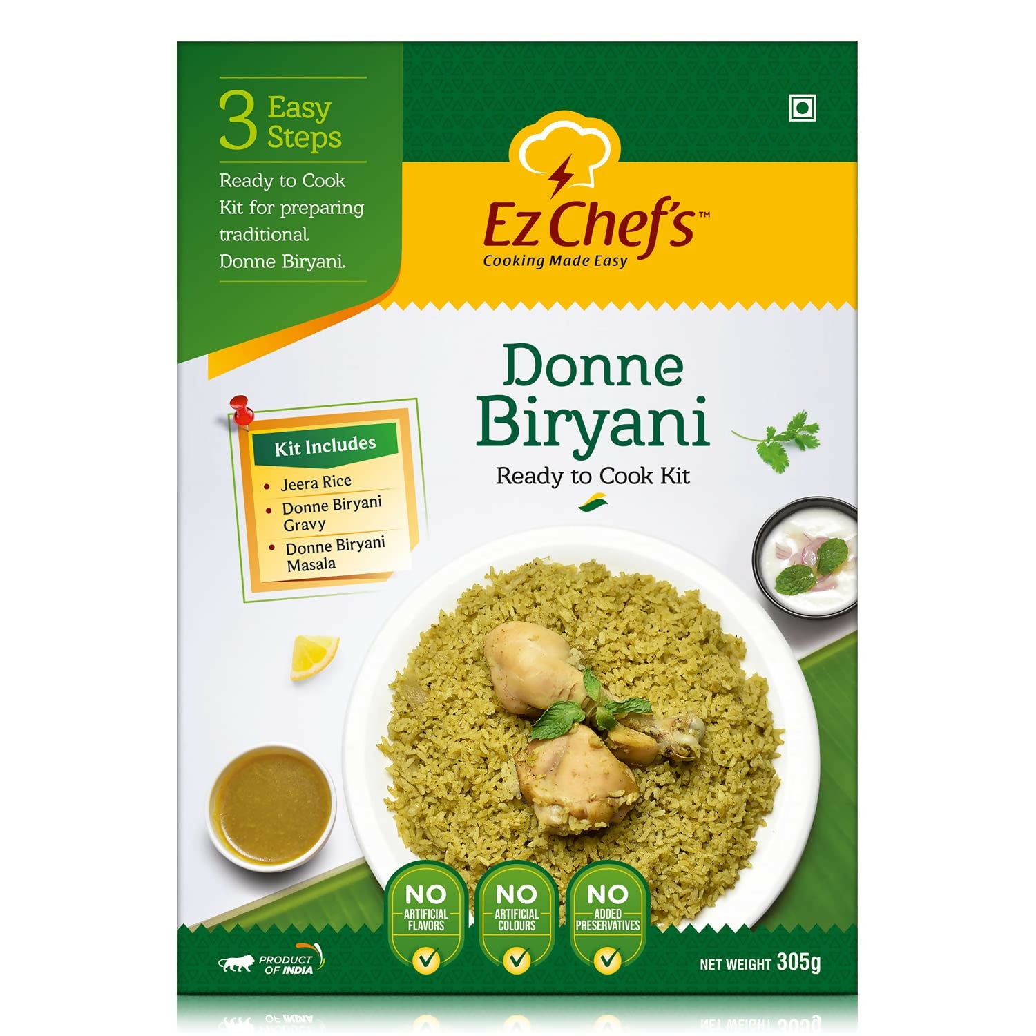 Ez Chef's Donne Biryani Kit - Bangalore's Famous Biryani - Distacart