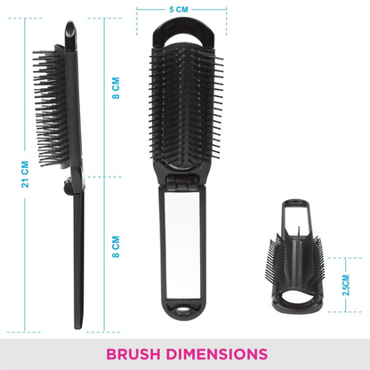 Vega Folding Hair Brush with Mirror - Dista