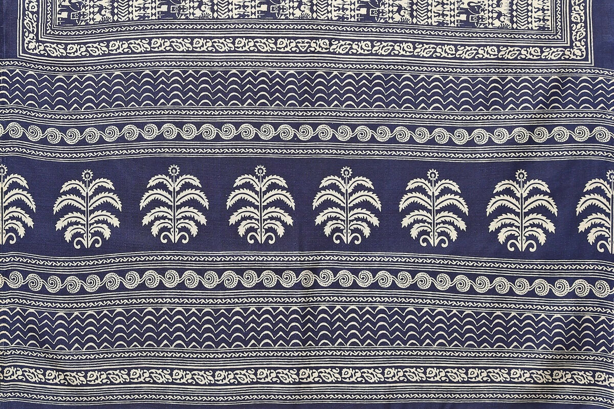 Vamika navy Printed Art Silk Saree - Distacart