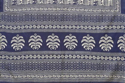 Vamika navy Printed Art Silk Saree - Distacart