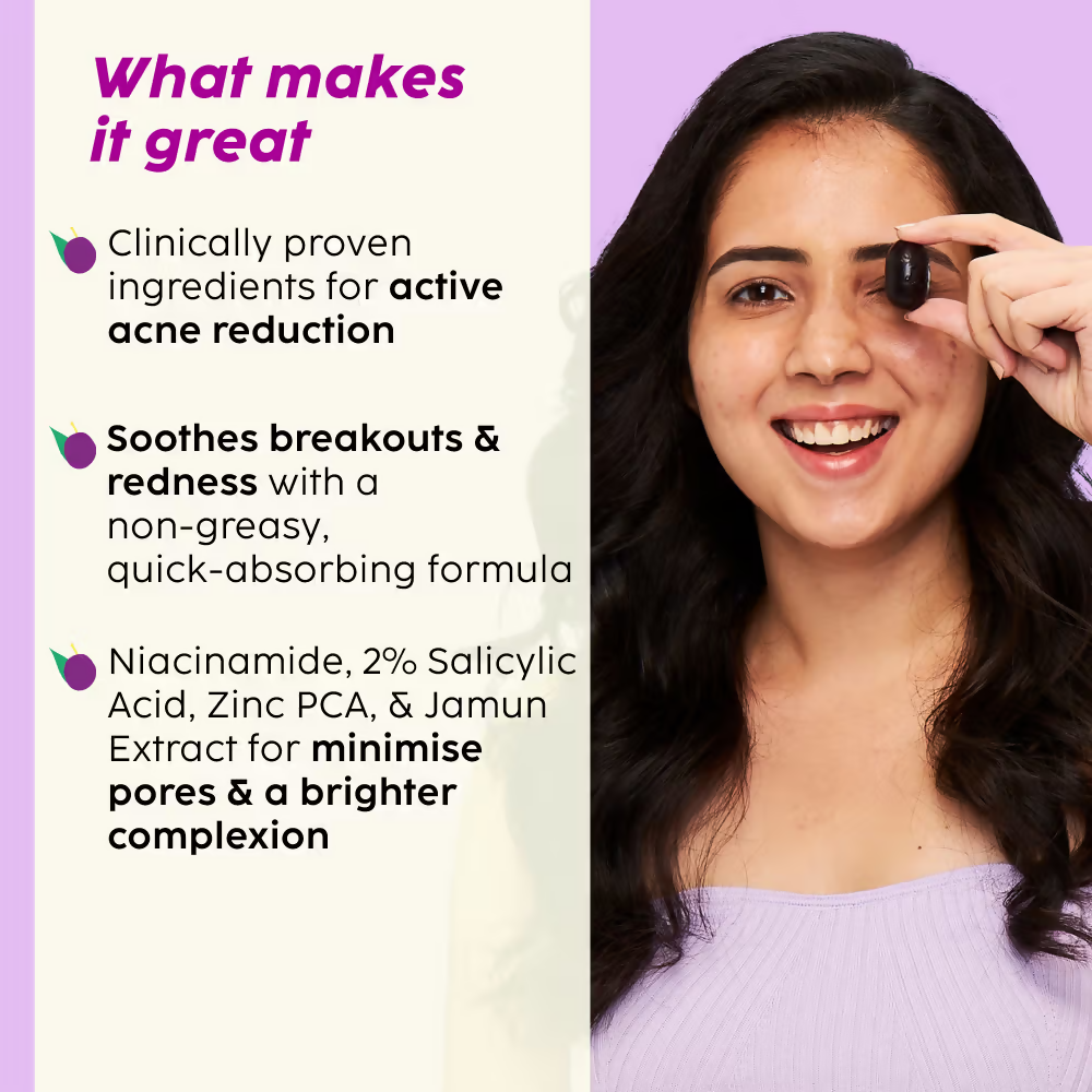 PLIX The Plant Fix - Jamun Active Acne Regime With Cleanser & Toner To Unclog Pores & Reduce Acne - Distacart