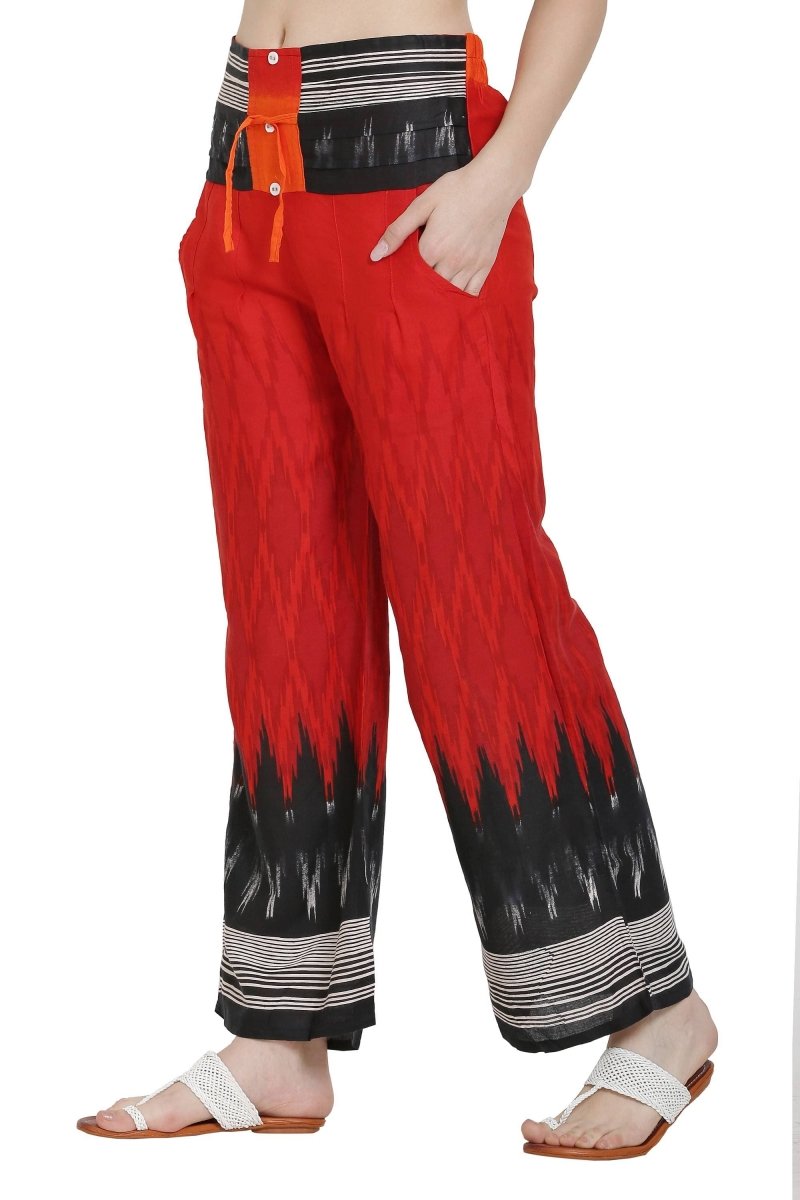 Asmaani Red Color Print Palazzo