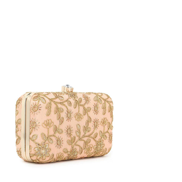 Joban Fashion Women Embellished Potli Clutch - Peach - Dista