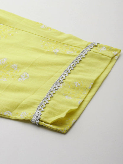 Ahalyaa Women's Traditional wear Kurta Set - Yellow - Distacart