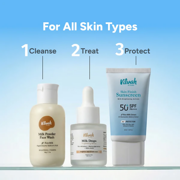 Vilvah Store Skin Finish Sunscreen SPF 50 PA++++ - Distacart