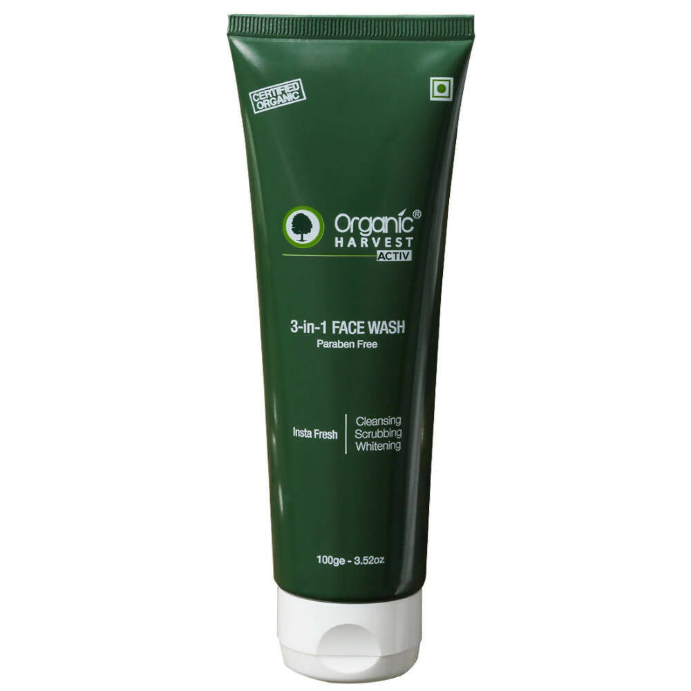 Organic Harvest 3-In-1 Face Wash Paraben Free - Distacart