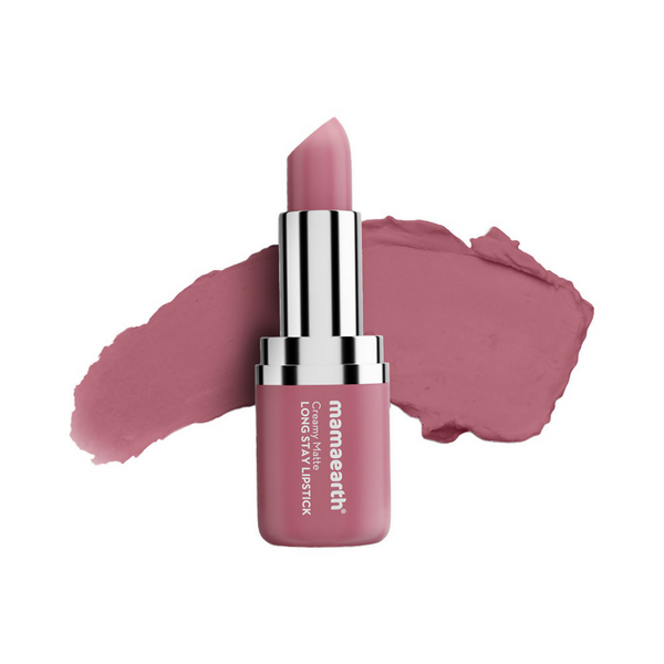 Mamaearth Creamy Matte Long Stay Lipstick - Mauve Bloom - Distacart