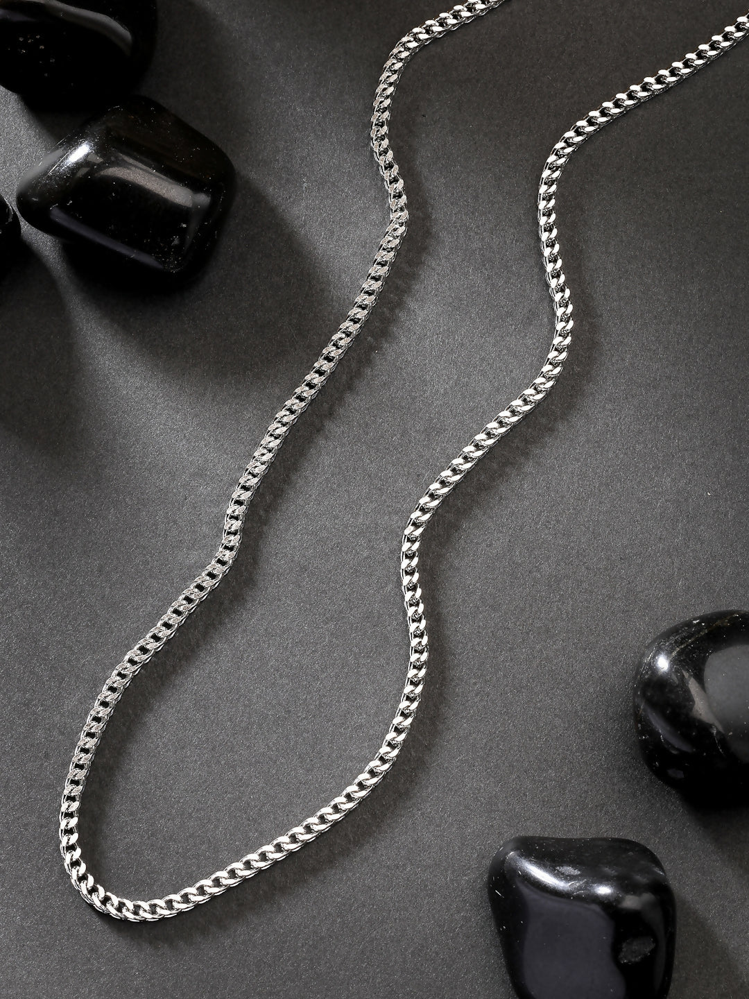 NVR Men's Silver-Plated Stainless Steel Chain - Distacart