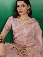 Thumbnail for Mitera Woven Design Zari Organza Saree - Distacart