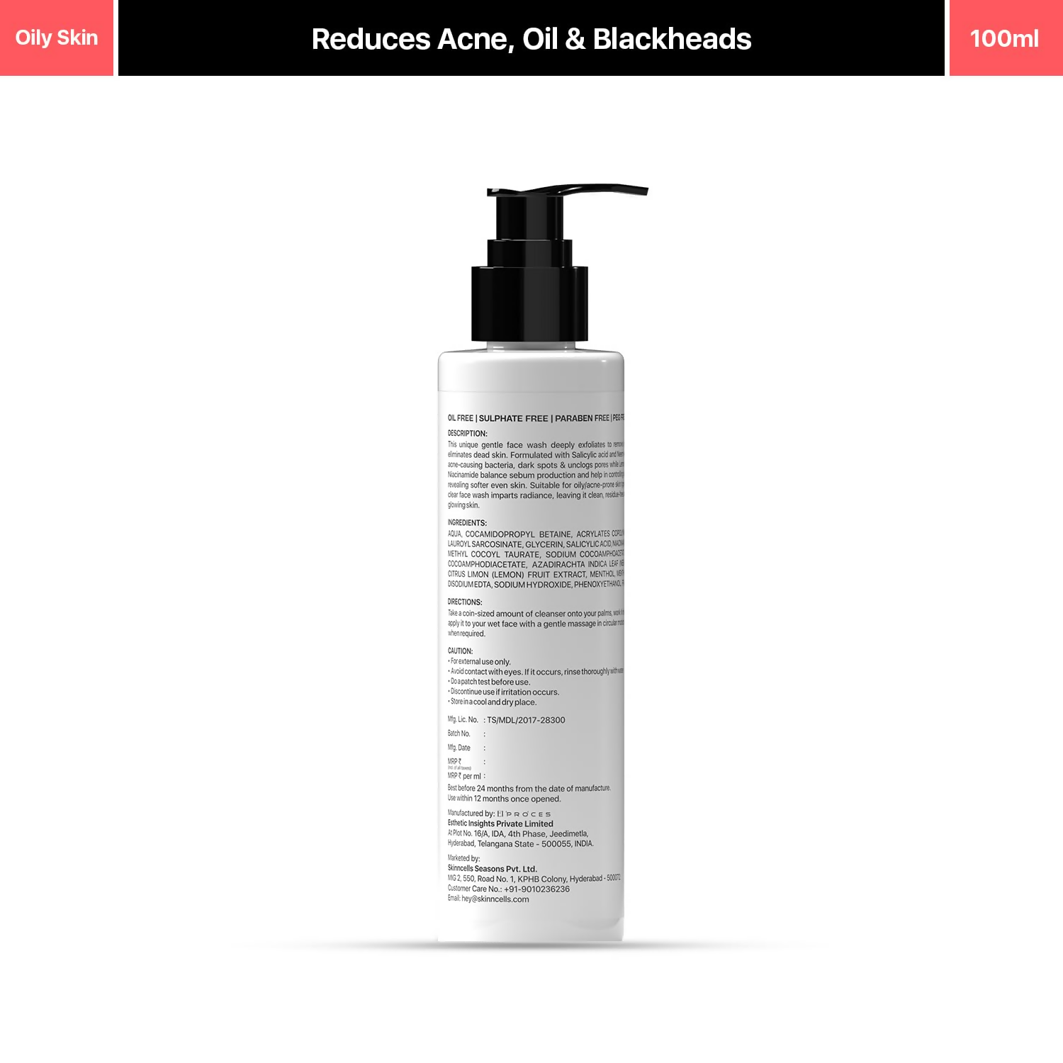 Underated Purifying and Acne Free Gel Face Wash - Distacart