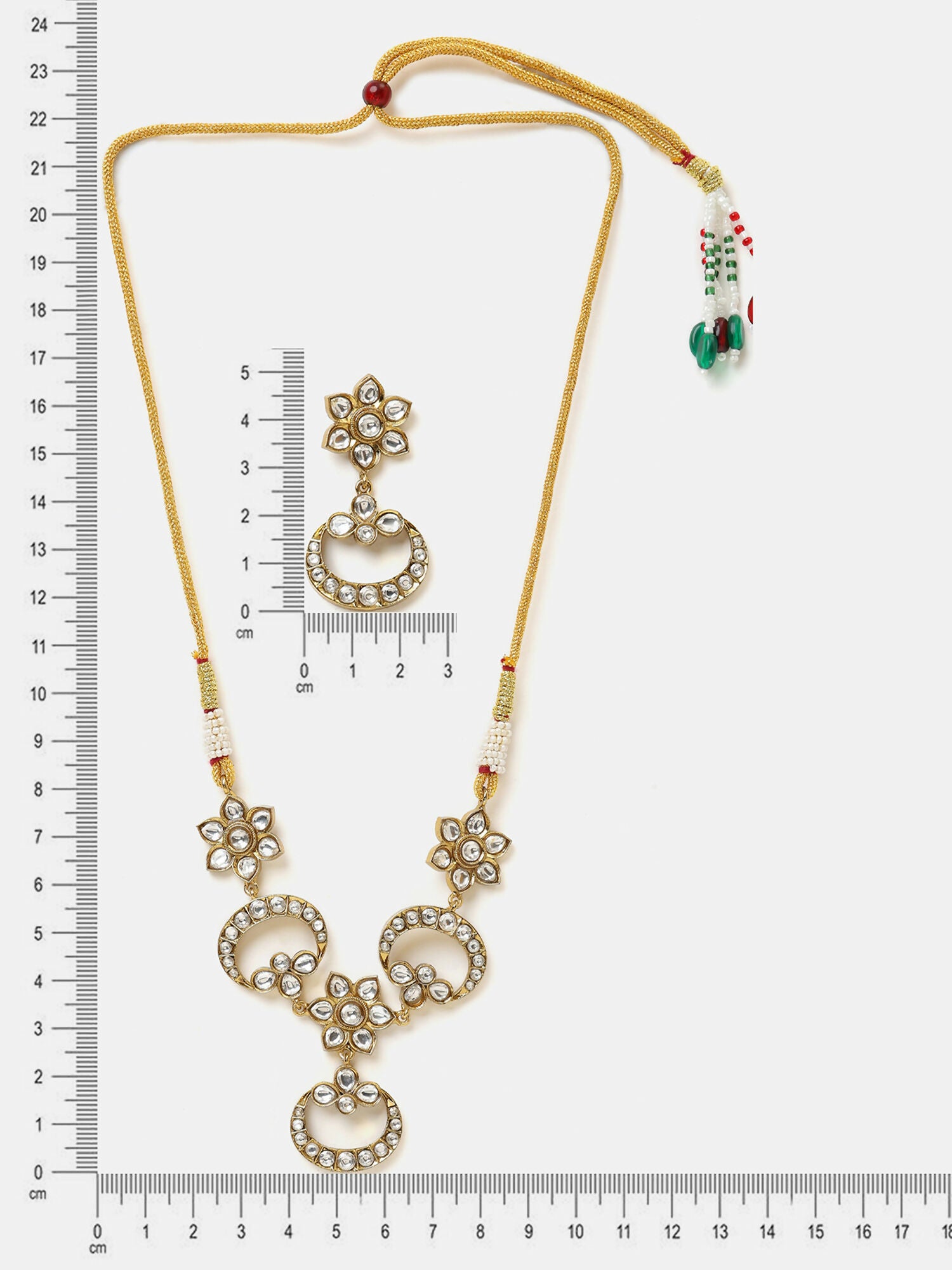 Ruby Raang Chandni Necklace Earrings Set - Distacart
