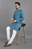 Anaita Blue Weaving Linen Cotton Straight Kurta - Distacart