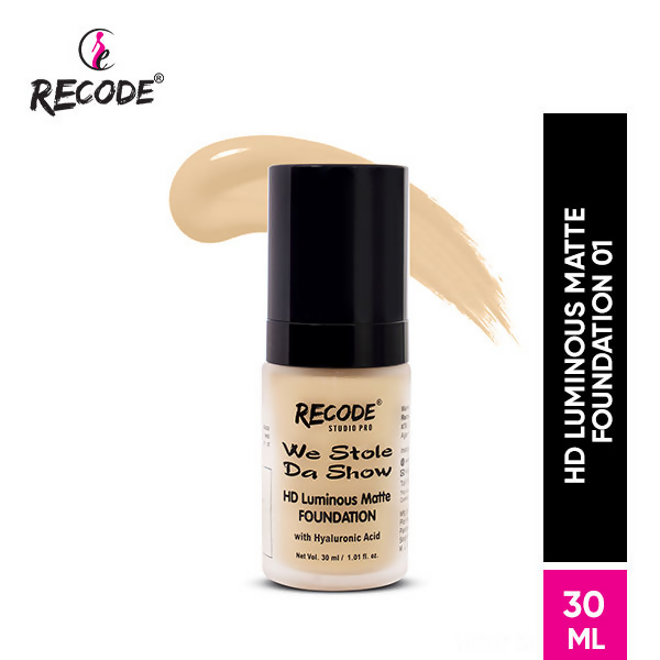 Recode HD Luminous Matte Foundation - 01 India - Distacart