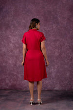 Thumbnail for Juniper Scarlet Knot Shirt Dress - Distacart