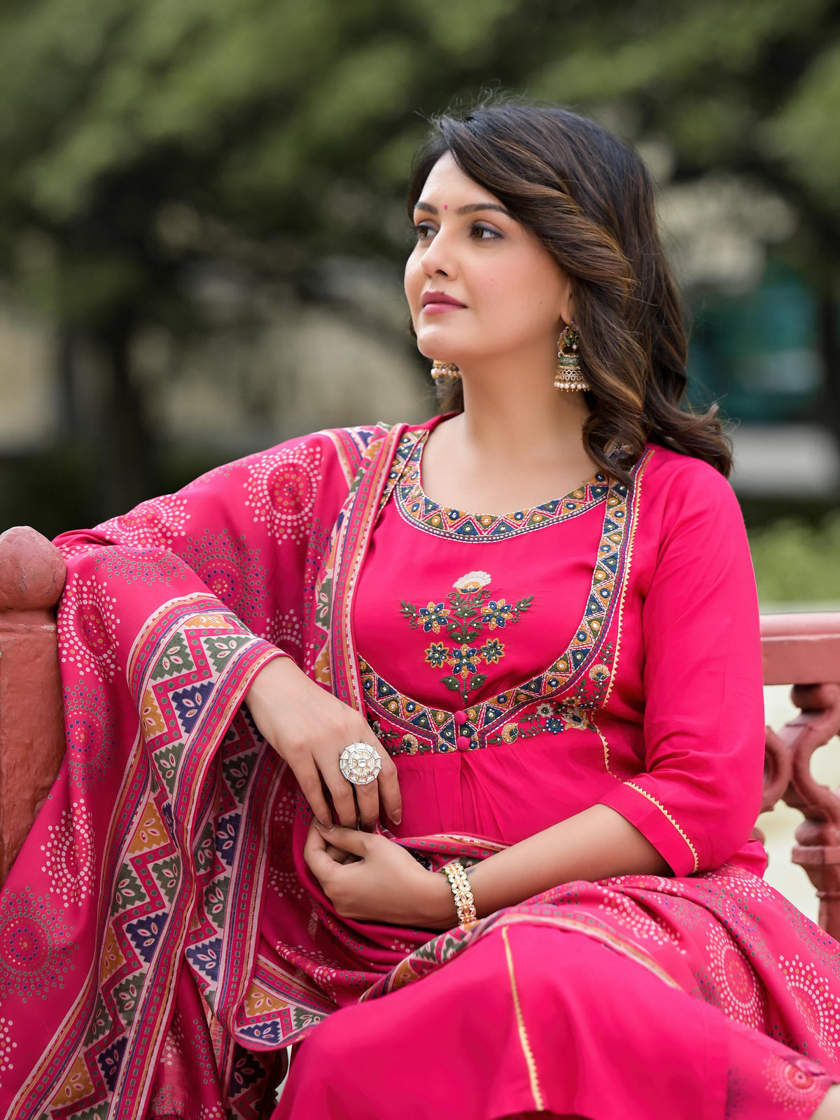 Juniper Women's Pink Viscose Rayon Solid Kurta Set - Distacart