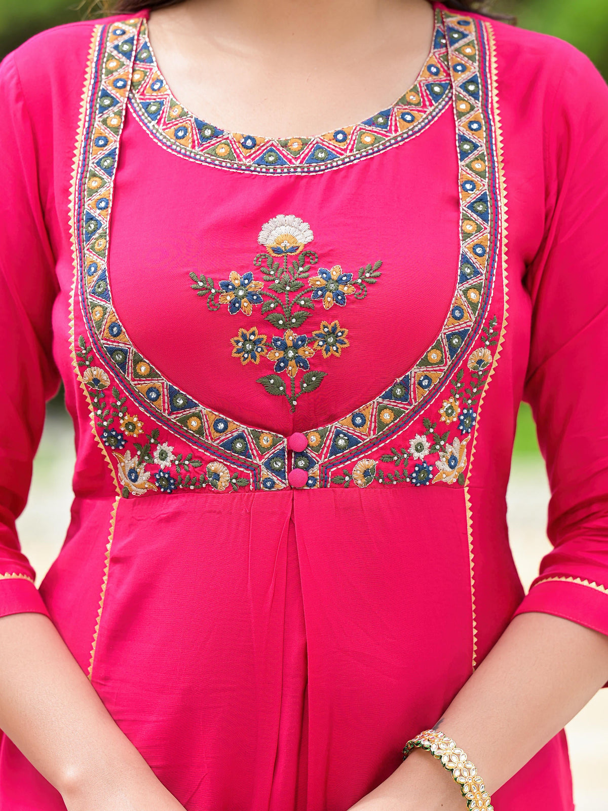 Juniper Women's Pink Viscose Rayon Solid Kurta Set - Distacart