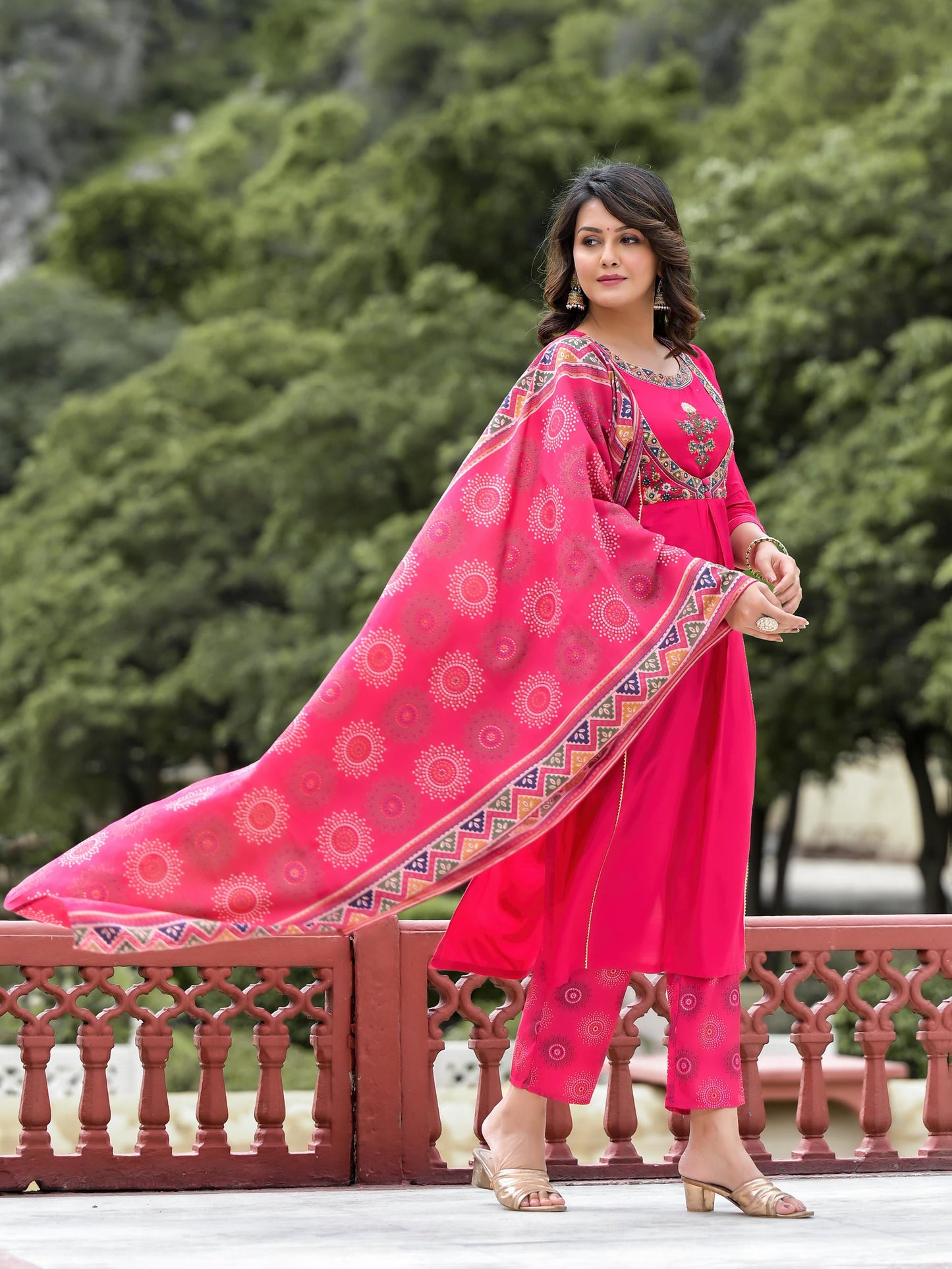 Juniper Women's Pink Viscose Rayon Solid Kurta Set - Distacart