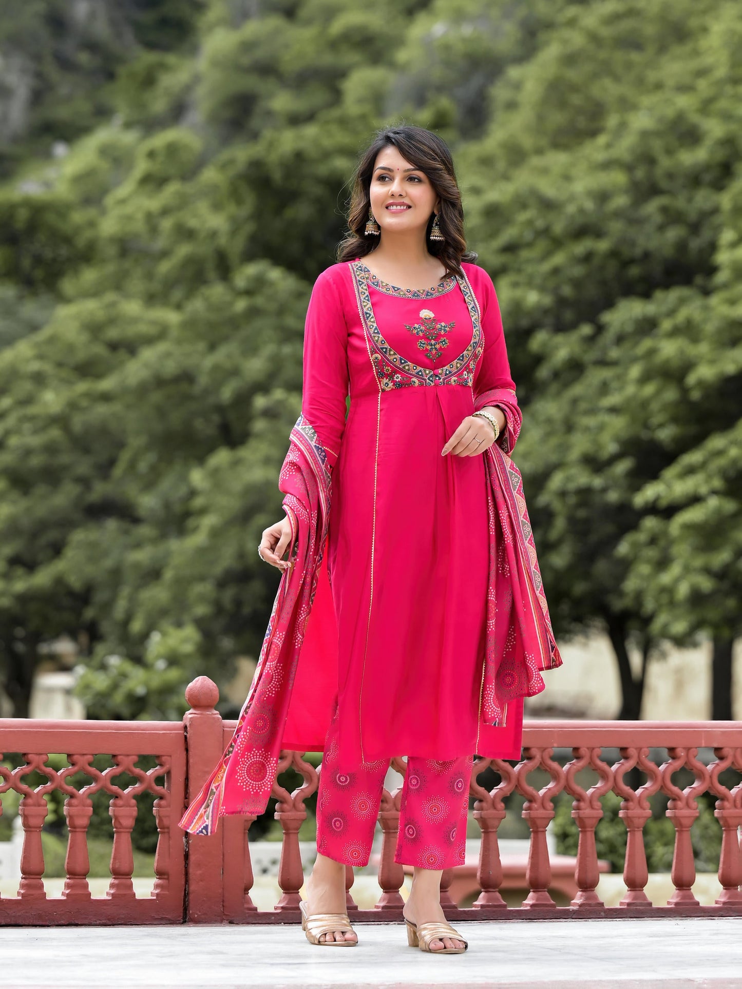 Juniper Women's Pink Viscose Rayon Solid Kurta Set - Distacart