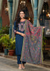 Juniper Women's Blue Viscose Rayon Solid Kurta Set - Distacart