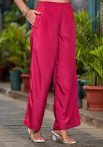 Thumbnail for Juniper Women's Pink Georgette Printed Kurta Set - Distacart