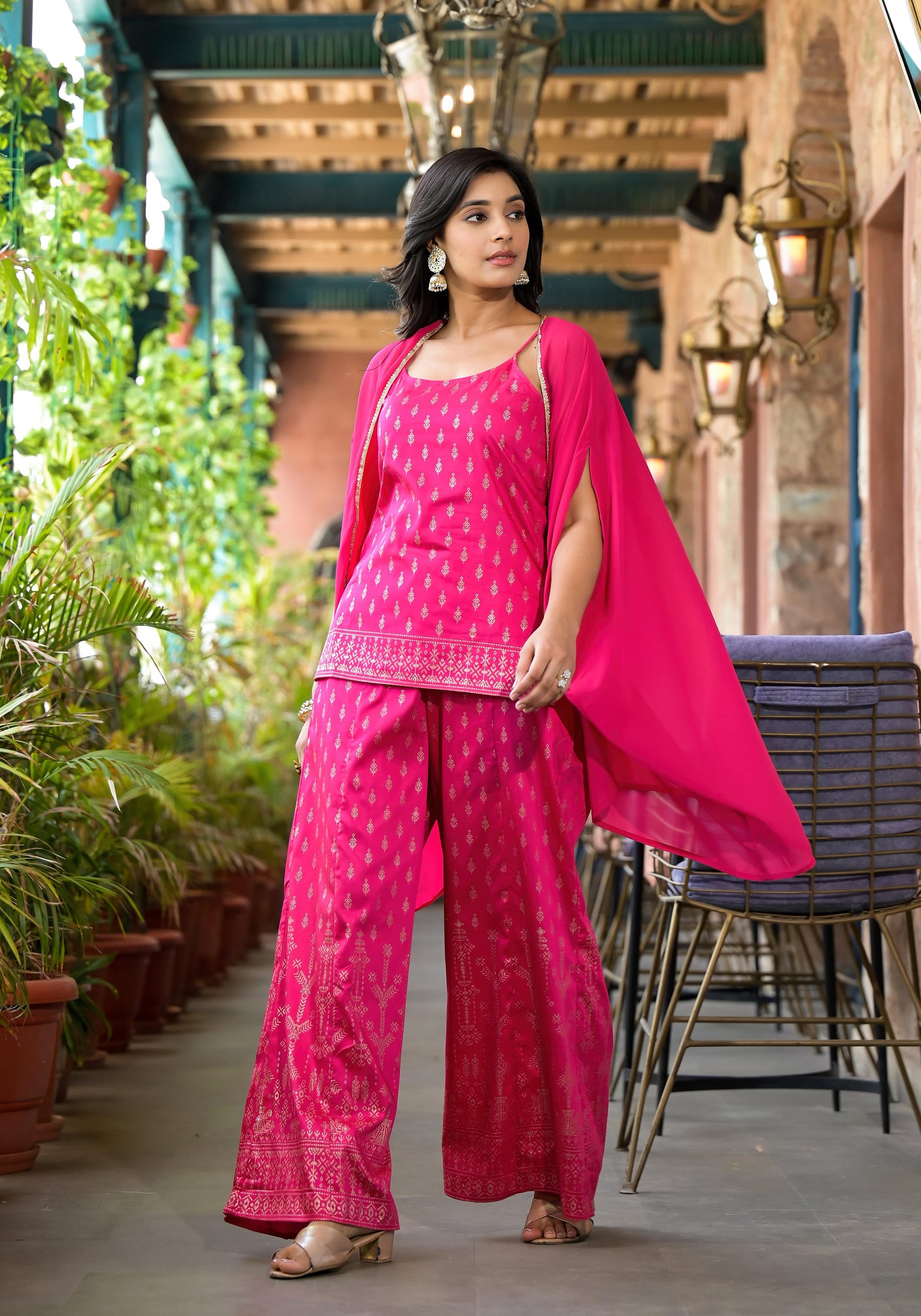 Juniper Women's Pink Polyester Printed Set - Distacart