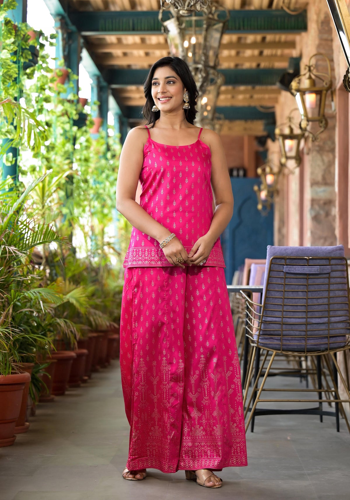 Juniper Women's Pink Polyester Printed Set - Distacart