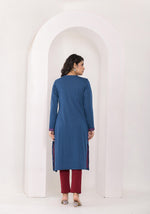 Thumbnail for Juniper Neerja Indigo Heritage Kurta - Distacart
