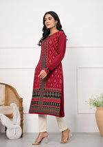Thumbnail for Juniper Maroon Ethnic Motif Printed Cotton Kurta - Distacart