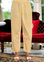 Thumbnail for Juniper Women's Mustard Ethnic Motif Printed Cotton Kurta, Pant And Dupatta Set With Lace & Buttons - Distacart