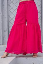 Thumbnail for Juniper Gulnaar Gulab Embroidered Sharara Set - Distacart