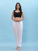 Juniper Women's White Solid Cotton Pants with Partially Elasticated Waistband and Two Side Pockets - Distacart