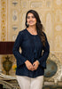 Juniper Women's Navy Blue Solid Rayon Top With Tassels &Doris - Distacart