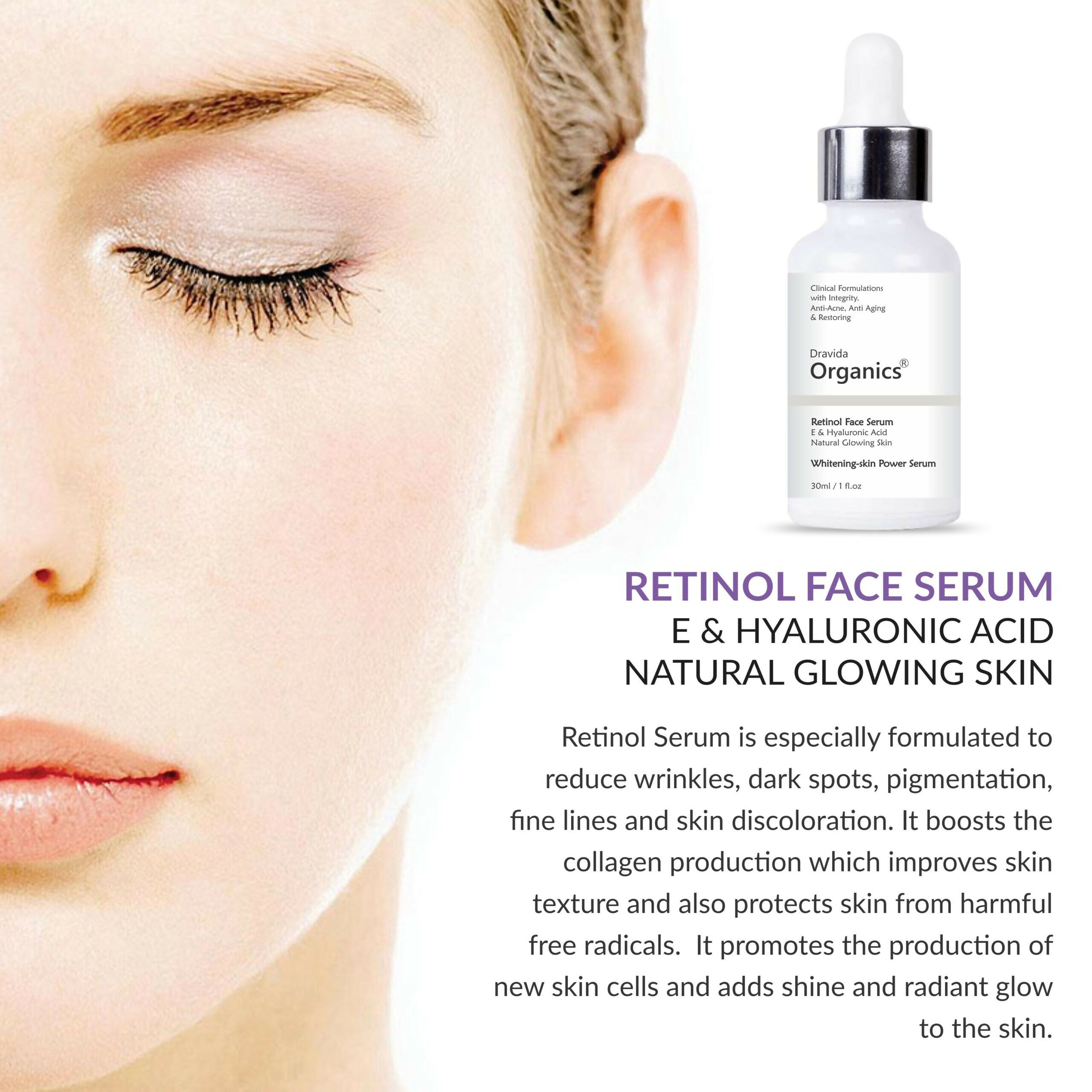 Dravida Organics Retinol Face Serum - Dista