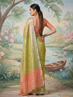Thumbnail for Shree Shyam Fashion Green Tissue Silk Saree - Distacart