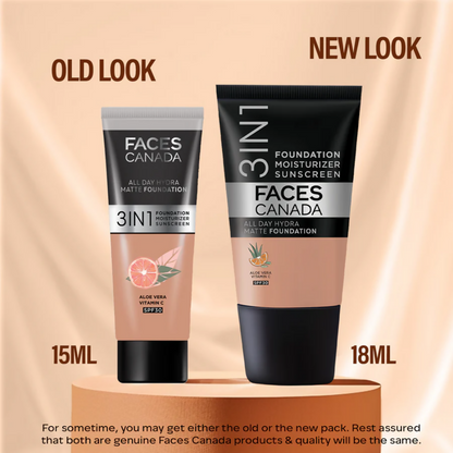 Faces Canada All Day Hydra Matte Mini Foundation - Rose Ivory 011 - Distacart