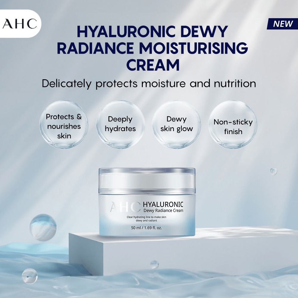 AHC Hyaluronic Dewy Radiance Face Moisturizer Cream - Korean skincare - Distacart