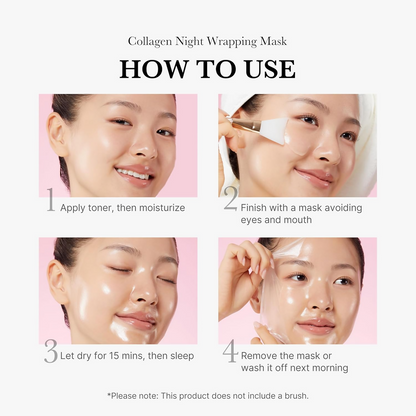 Medicube Collagen Overnight Wrapping Peel Off Facial Mask Pack - Dista