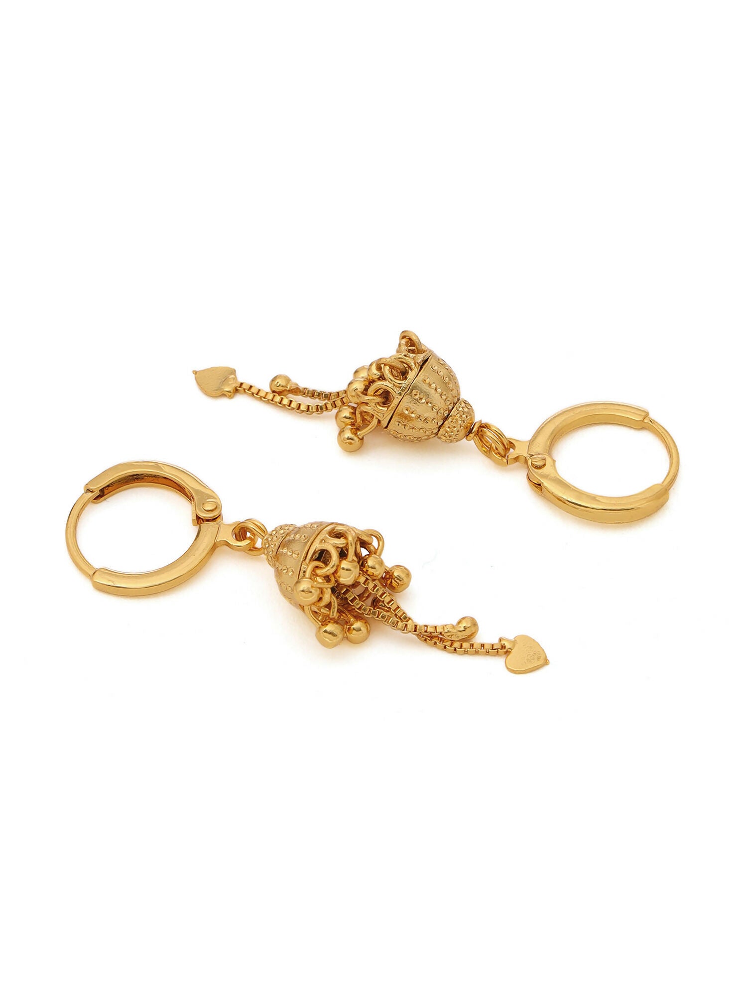 Ruby Raang Gold Loop Heart Earrings - Dista