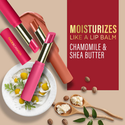 Faces Canada 3 in 1 LongStay Matte Lipstick - Sinful Peach 05 - Distacart