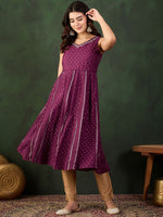Thumbnail for Sangria Woven Design Anarkali Kurta