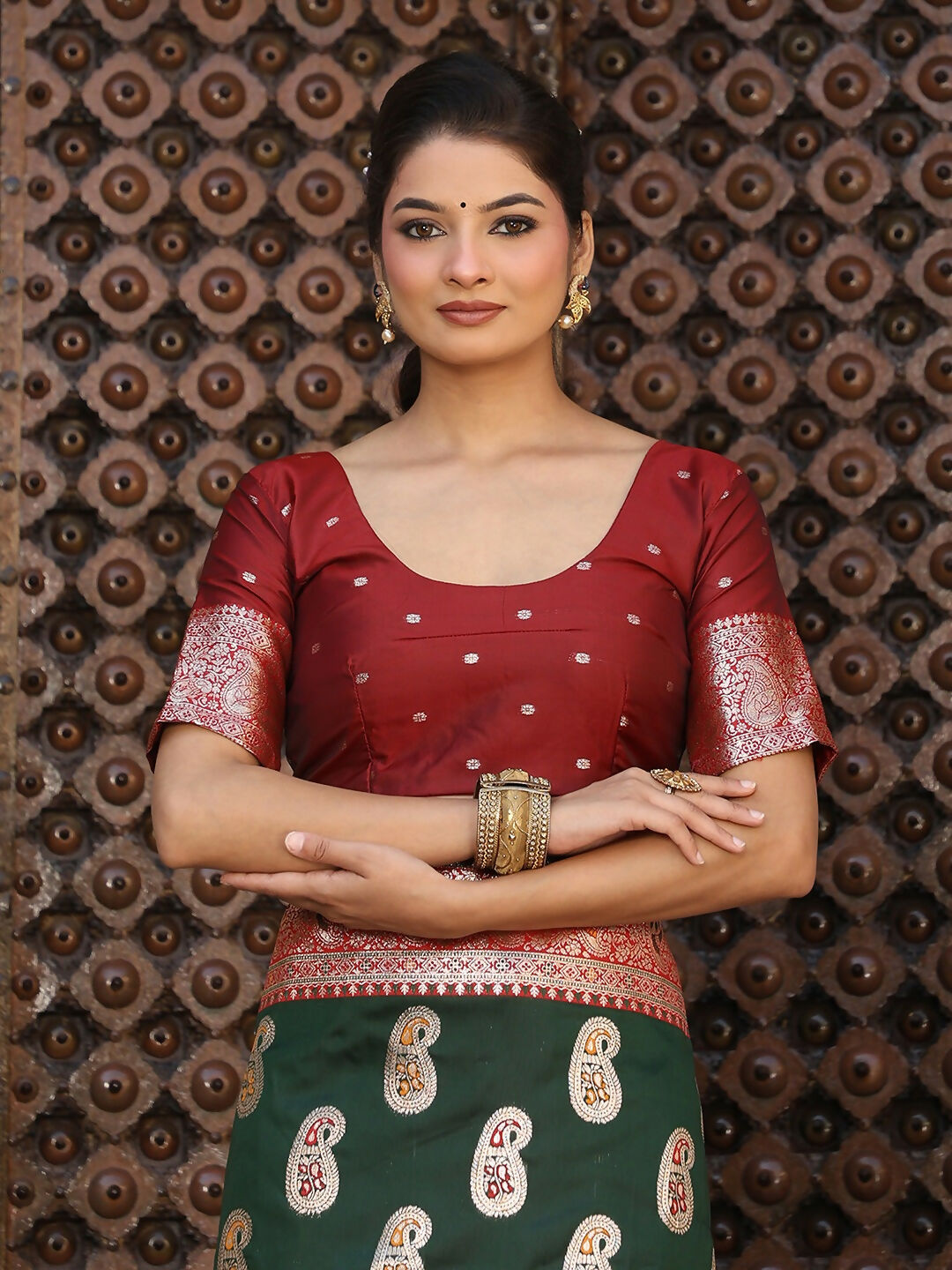 Astita Green Silk Saree