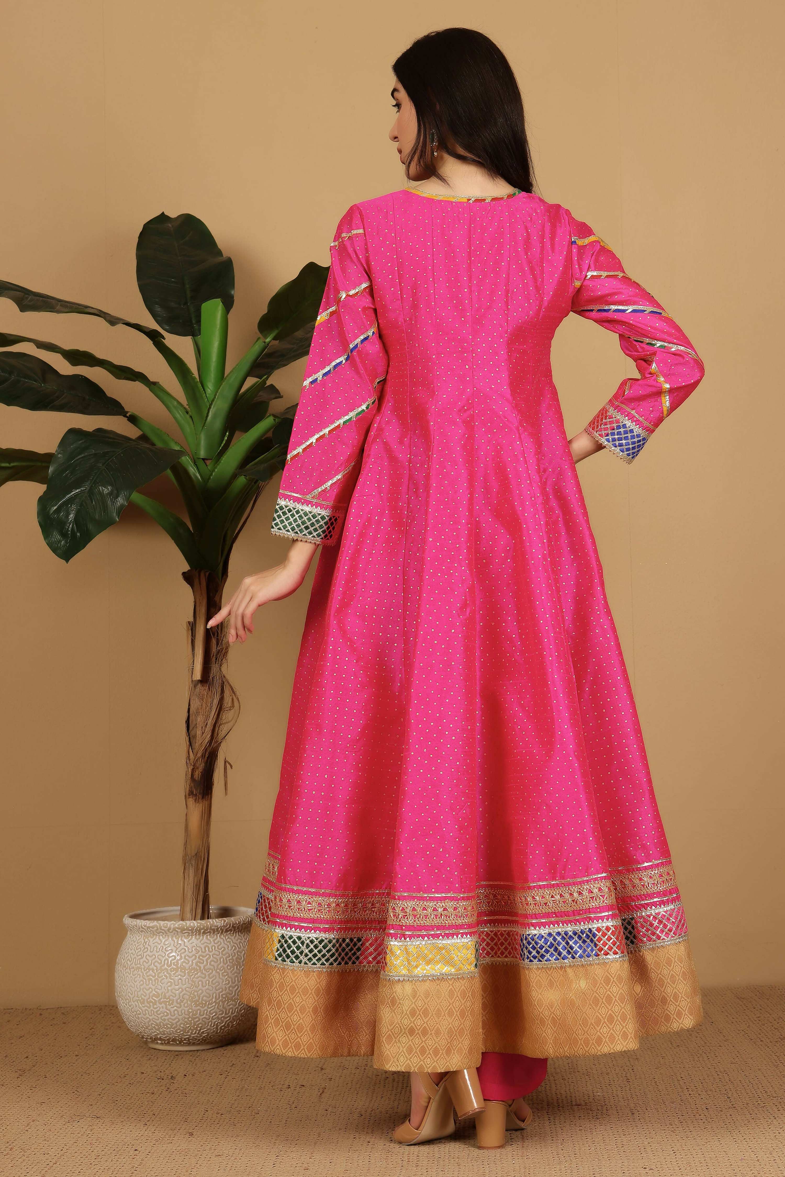 Joban Fashion Pink Silk Lehenga Set