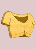 Thumbnail for Mitera Woven Design Checked Zari Saree