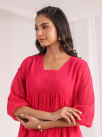 Thumbnail for Janasya From Style Master Dobby Georgette Self Design Gathered Top & Bottom Set