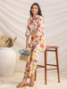 Janasya Off White Cambric Floral Co-Ords - Distacart