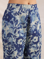 Thumbnail for Janasya Dark Cotton Floral Straight Top & Bottom Set